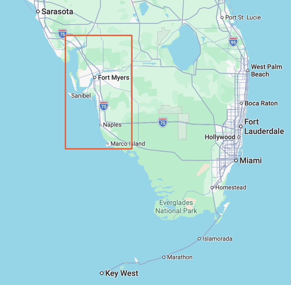 Heavy Lift Florida service area — Charlotte, Lee, and Collier counties